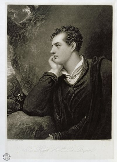 George Gordon, 6th Lord Byron, engraved by Charles Turner, 1815 by Richard Westall